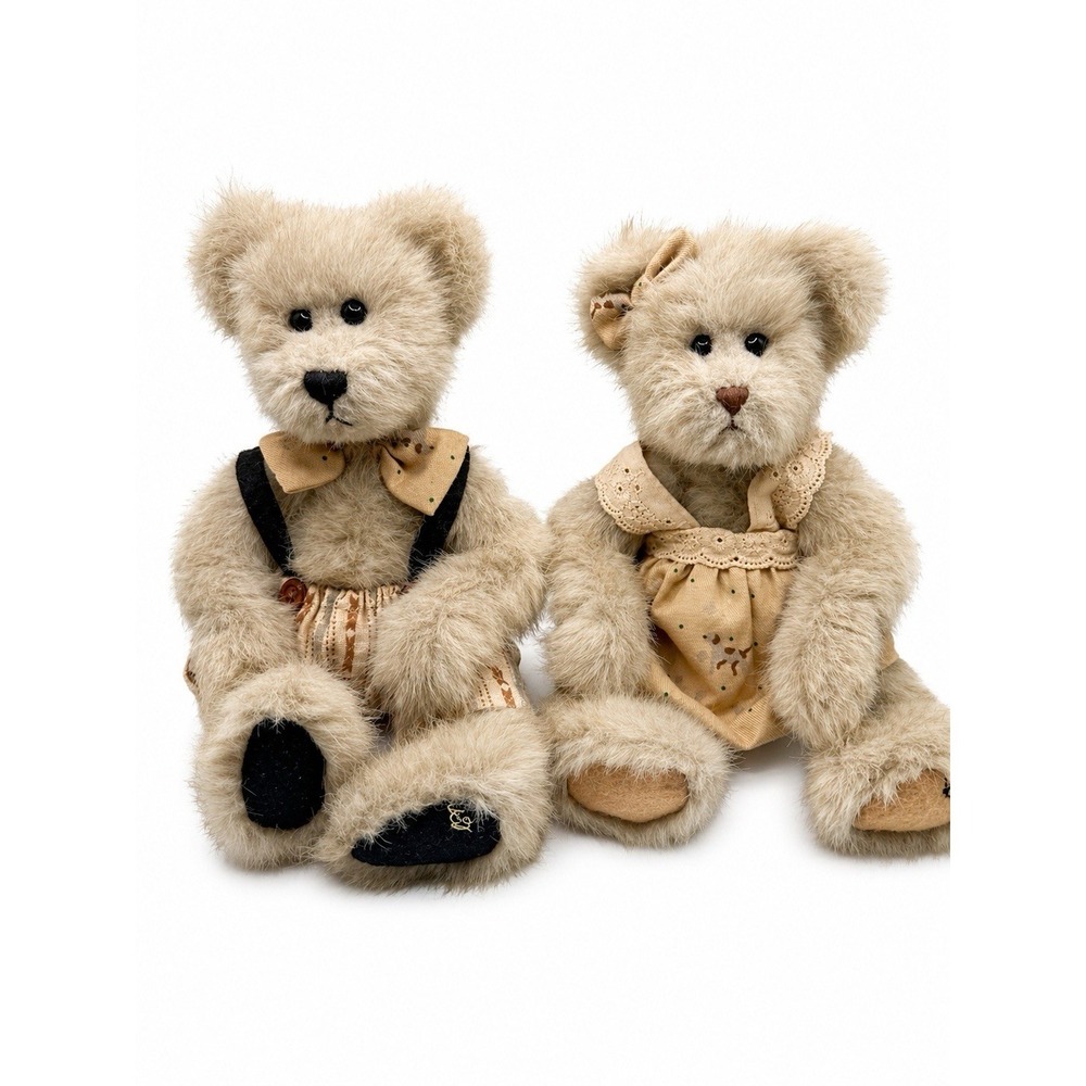 Ganz Cottage Collectibles Bear Set 1998 Catharine Tredger Boy Girl Plush Pair